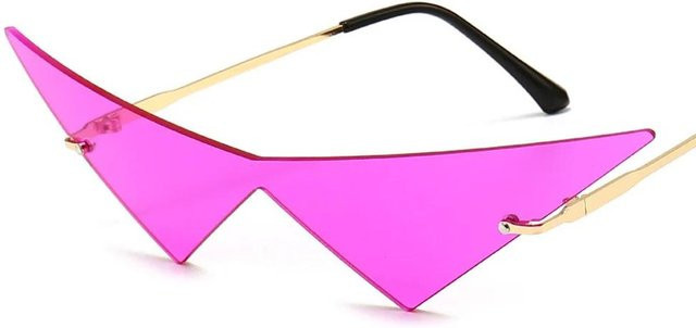 NATAWA Brille, randlos, Cat-Eye, Metall, rosa, Damen - Bild 1