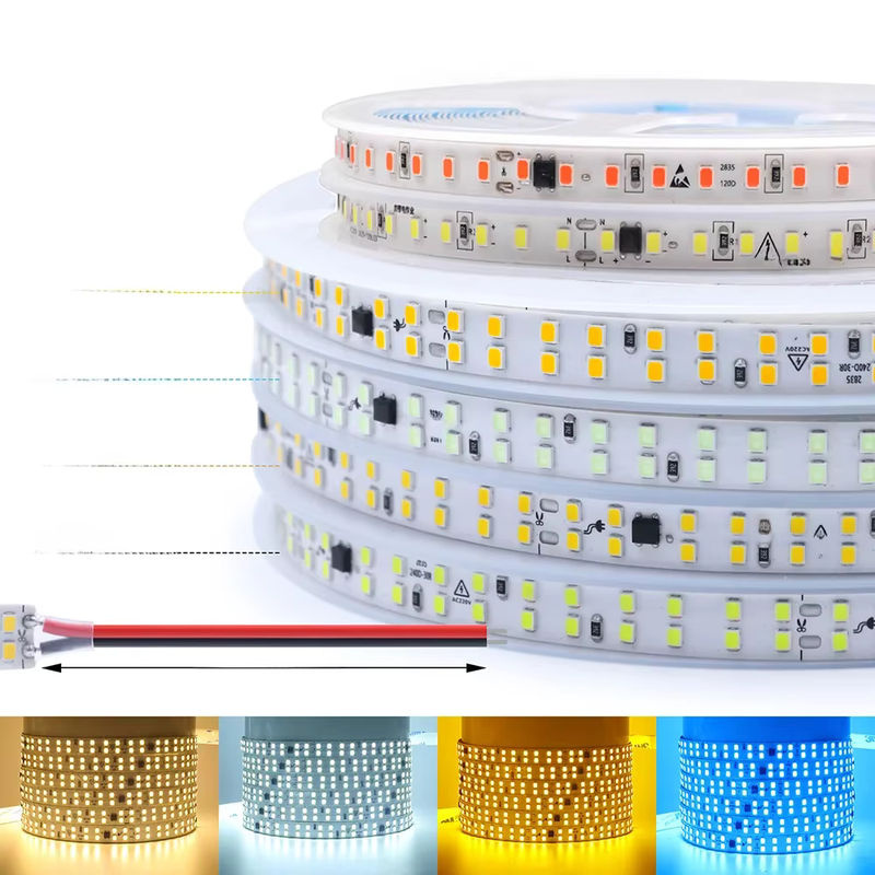 KISUFU RGB LED-Streifen mit 9 Farben, IP55 wasserfest, selbstklebend, AC 230V für die Home-Beleuchtung, Multicolor und Weiß - Bild 6