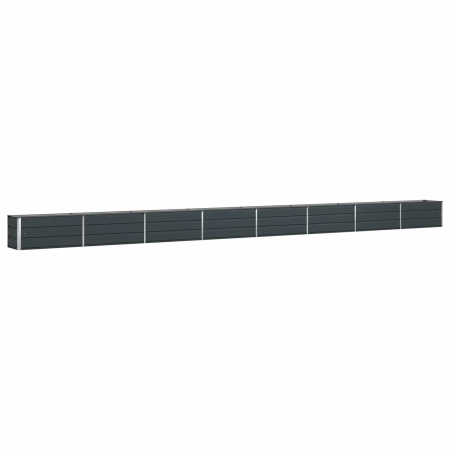 vidaXL Pflanzkübel aus verzinktem Stahl in Anthrazit für Garten und Terrasse, B/T/H: 480 x 50 x 45 cm - Bild 2
