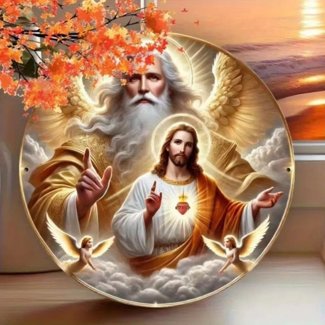 Potdemiel Vintage Metalldekor Angelic Figuren und Tauben Wanddekoration - Bild 1