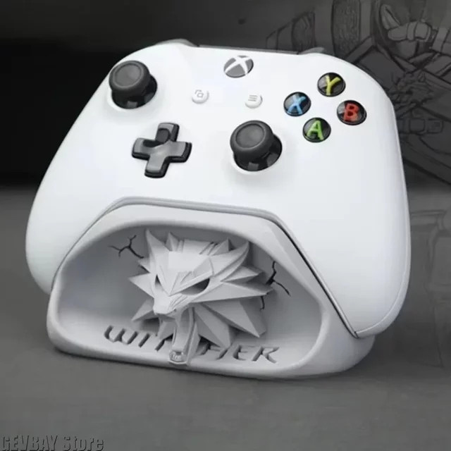 Wolf Kopf Abzeichen Game Controller Halterung für Xbox Gamepad in Silber - Bild 1