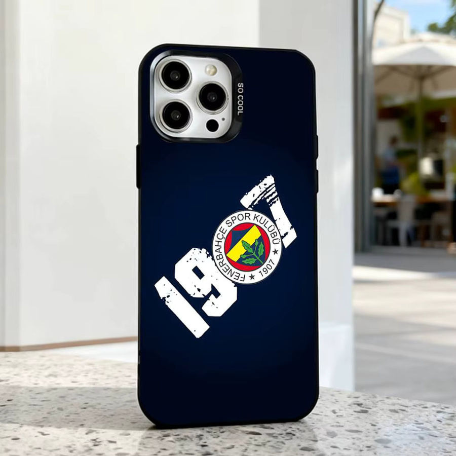 Stoßfeste Handyhülle Türkei F-FenerbahceS-E für Apple iPhone (Modelle: 17, 16, 15, 14, 13, 12, 11, Pro, XS, Max, Plus, Mini, SE4, E) in Schwarz Matt - Bild 2