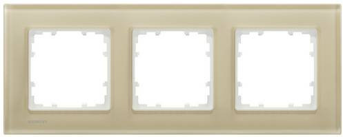 Siemens DELTA miro Glas Rahmen 3-fach Echtmaterial Glas Arena Beige B: 232 mm, H: 90 mm 5TG12034 - Bild 1