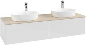 V&B Waschtischunterschrank Antao ohne Frontstruktur in Weiß lackiert B/T: 160 x 50 cm - Bild 1