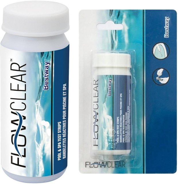 Bestway 3-in-1 Teststreifen für pH-Wert, Wasseralkalinität und Chlor in Weiß - Bild 1