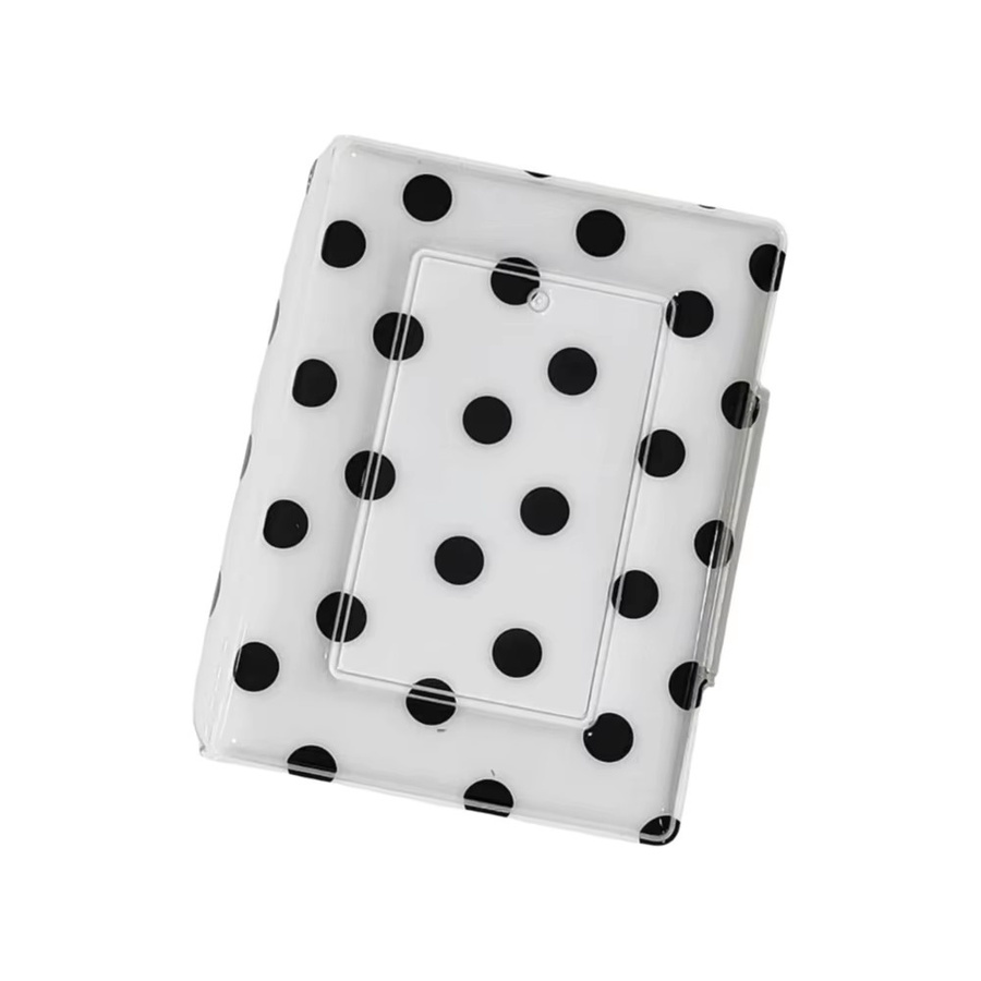 Kawaii Polka Dot Fotobuch mit 40 Fächern für 3 Inch Photocards, Sammelalbum für Photocard Binder in Schwarz, Weiß und Multicolour - Bild 5