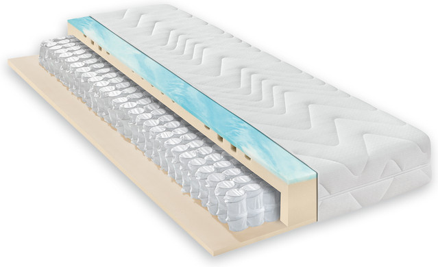 Sleepsy Kilig Taschenfederkernmatratze mit viscoelastischem CoolFlex Schaum, Weiß, B: 100 cm, L: 200 cm, H: 20 cm, Härtegrad H2 - Bild 1