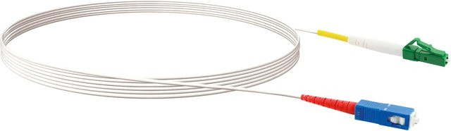 Schwaiger Glasfaserkabel LC/APC-SC/UPC in Weiß, Länge: 5 m - Bild 1