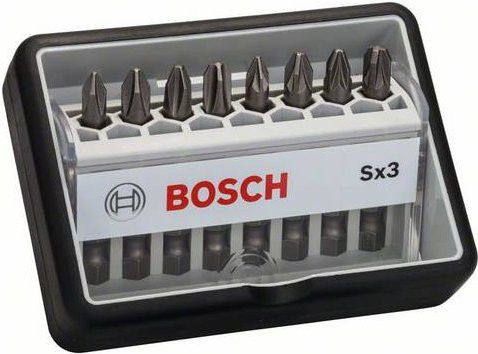 Bosch Robust Line Schrauberbit-Set Sx Extra-Hart 8-teilig PH PZ - Bild 1