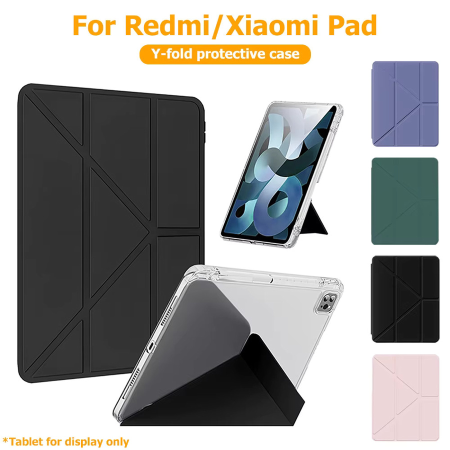 Y-förmige Schutzhülle für Xiaomi Redmi Pad SE 8.7 11 Zoll 2 2025 und Poco Pad 12.1 mit Stifthalter und verstellbarem Ständer, transparent - Bild 3