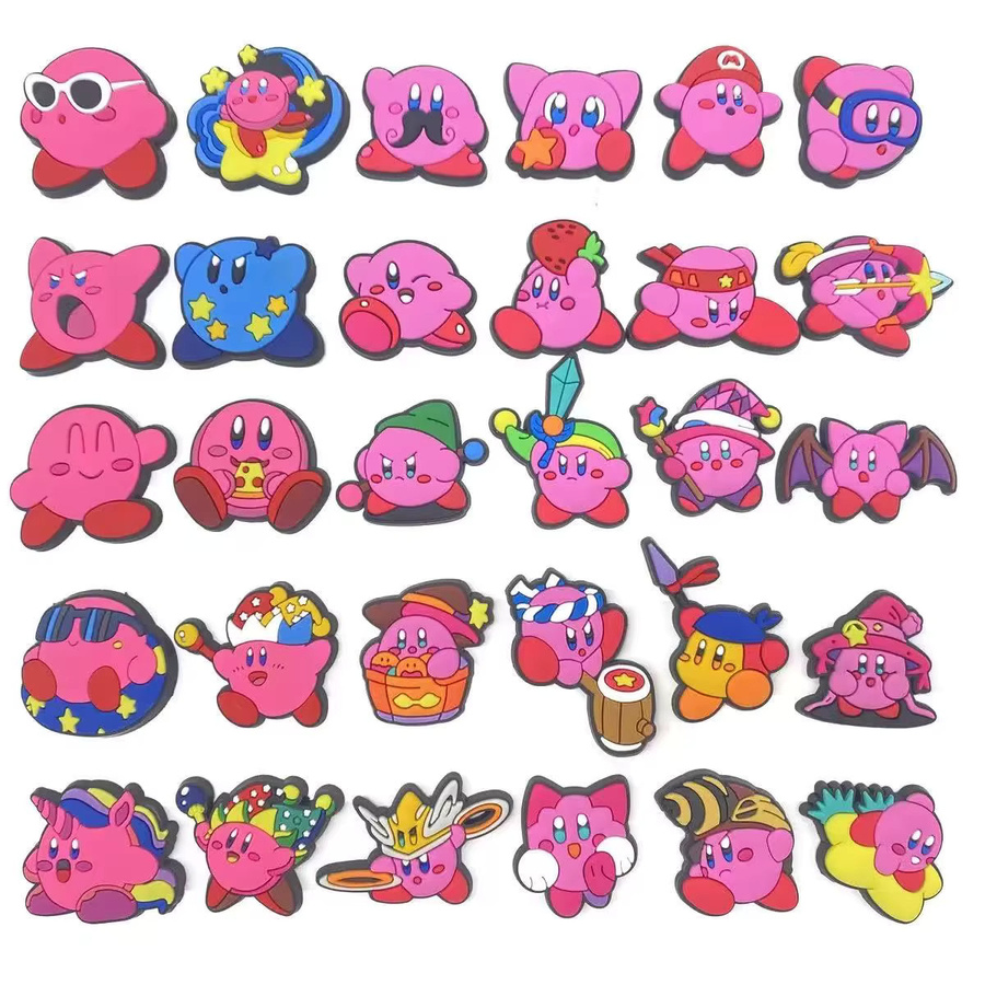 Bandai Kirby Rosa Cartoon-Schuh-Charms, PVC, Kinder - Bild 4