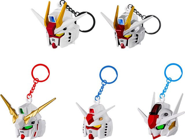Bandai Einhorn SD Head Schlüsselanhänger, Leuchtende Miniatur-Kapsel Gashapon, Sammlermodell Figur - Bild 1
