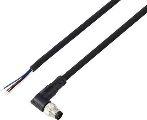 TRU COMPONENTS Anschlussleitung TC-13751864 M8 x 1 Stecker gewinkelt, 4-polig, Schwarz, 5m - Bild 1