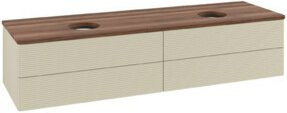 V&B Waschtischunterschrank Antao mit Frontstruktur in Weiß, B: 160 cm, T: 50 cm - Bild 1