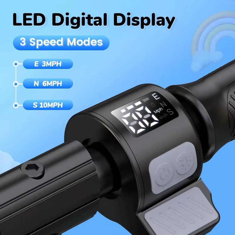 NUANYUN Elektroroller, IK3Pro, LED-Display, 3 Geschwindigkeiten, 3 Höhen, Magnetisches Laden, 150W Motor, Bunte Lichter, ab 6 Jahre - Bild 2