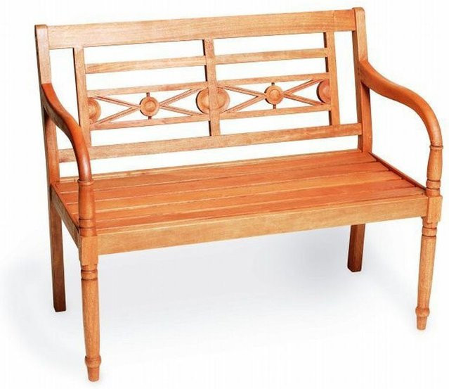 Merxx Gartenbank Havanna 2-Sitzer aus Holz in Braun, B/H/T: 107 x 90 x 60 cm - Bild 3
