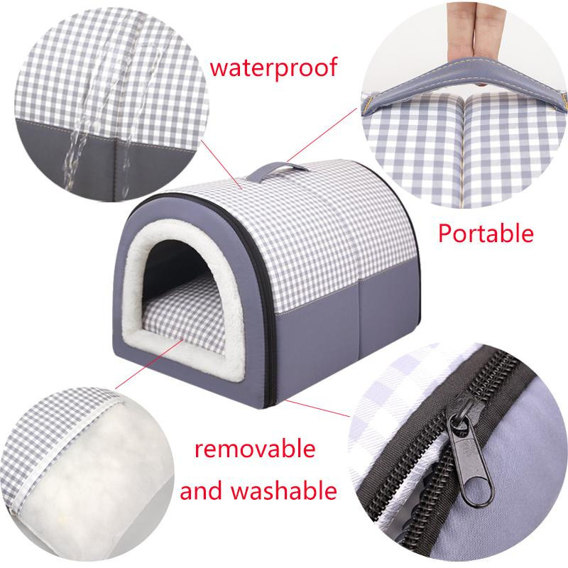 Gemütliche Hundehütte von Household supplies MH als faltbares Schlafbett für kleine und mittelgroße Hunde und Katzen, B/T/H: 35 x 27 x 25 cm - Bild 3