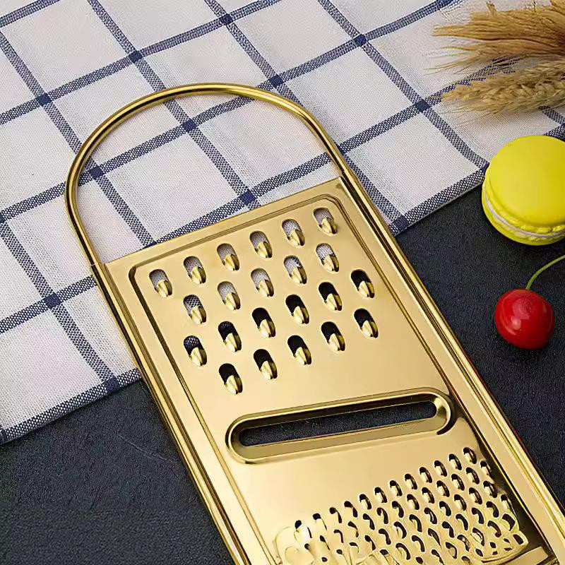 Goldener Sparschäler und Reibe aus Edelstahl für deine Küche - Bild 3