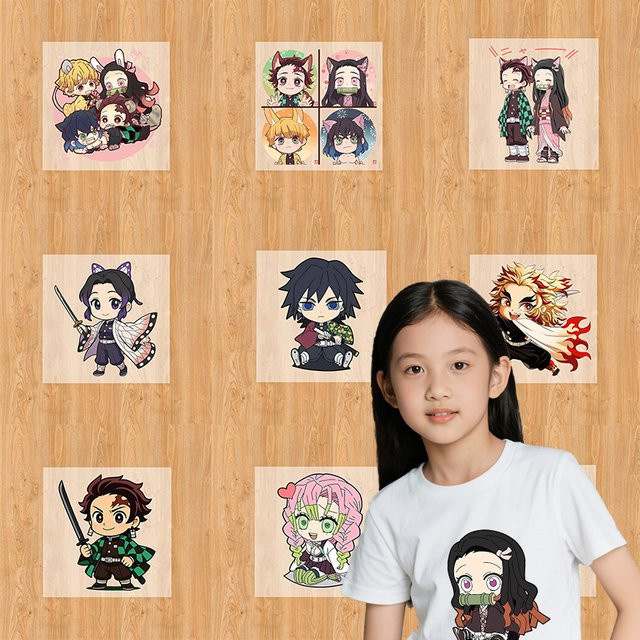 Bandai Demon Slayer Aufbügelbare Patches, Anime-Wärmeübertragungsaufkleber - Bild 1