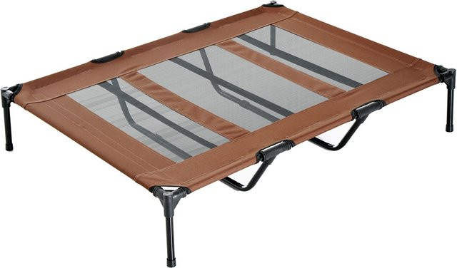 PawHut Hundeliege Outdoor aus Metall und Oxford-Gewebe, braun, B/H/L: 92 x 23 x 122 cm - Bild 1