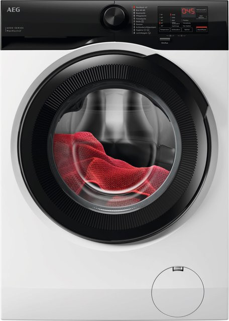 AEG Lavamat LR6F5E480 Waschmaschine als Frontlader in Weiß mit 8 kg Waschkapazität, 1400 U/min und Aquastop - Bild 1