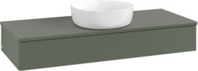 V&B Waschtischunterschrank Antao mit Frontstruktur in Grau, B/T/H: 120 x 50 x 19 cm - Bild 1
