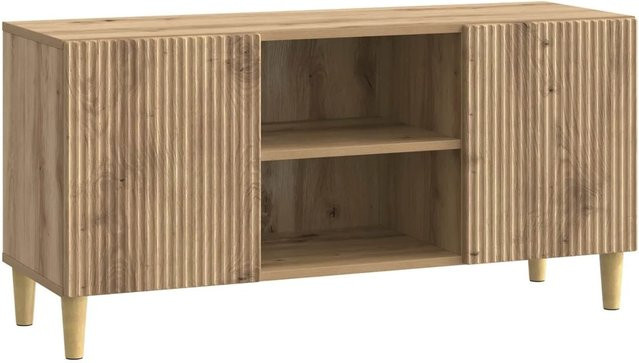 vidaXL TV-Schrank Artisan-Eiche in Braun aus Holzwerkstoff, B/T/H: 102 x 34,5 x 50 cm - Bild 1