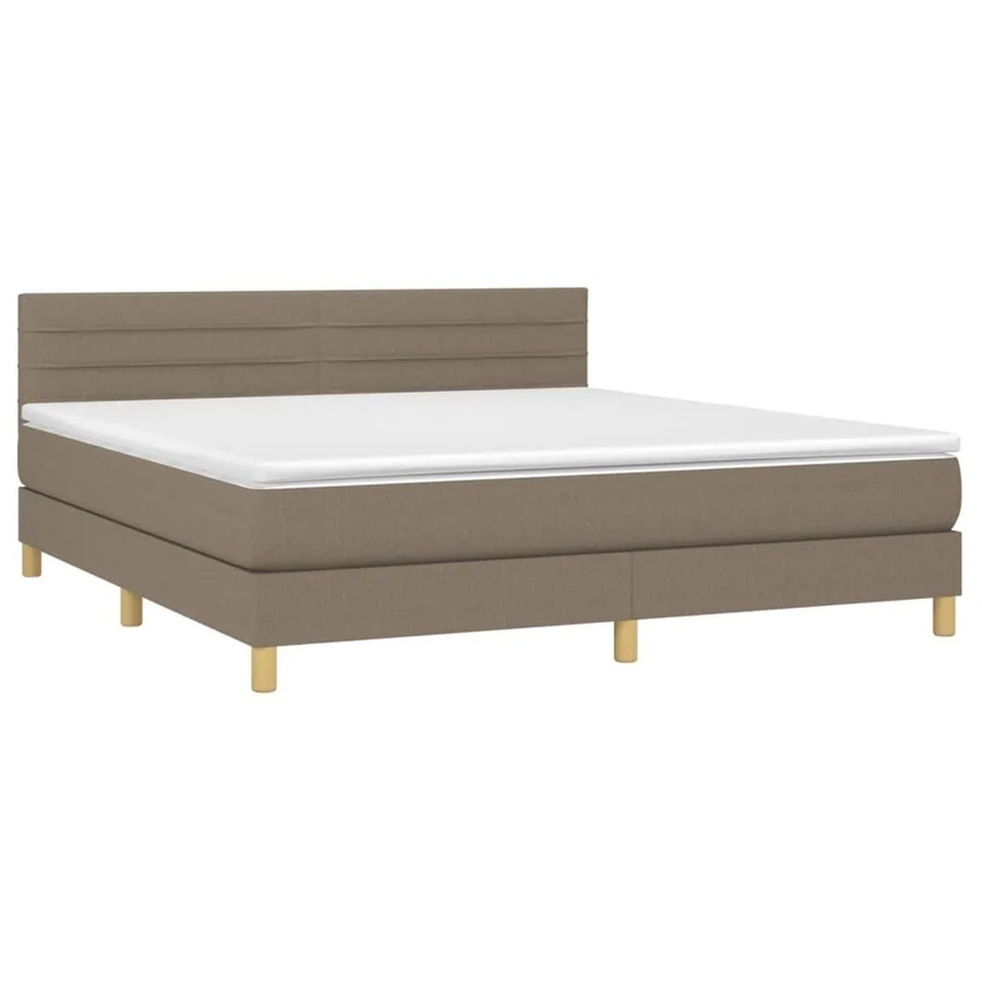 vidaXL Boxspringbett mit Matratze Hybrid-Design in Taupe/Beige, B/T/H: 160 x 203 x 78 cm - Bild 2