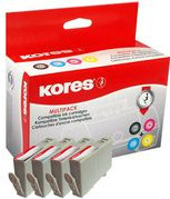 Kores Tinten-Set G1743KIT für HP 934XL und 935XL, Multicolor-Set bestehend aus 1 x Schwarz (45 ml), Cyan, Magenta und Gelb (je 12 ml) - Bild 1