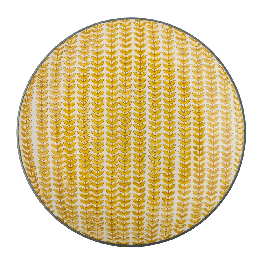 Bloomingville Teller aus Steingut in Gelb Maple, Durchmesser: 25 cm - Bild 1
