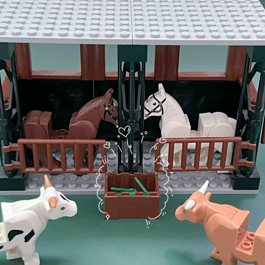likaka MOC Pferd Bauernhof, Bausteine Set, Bunt / Mehrfarbig - Bild 2