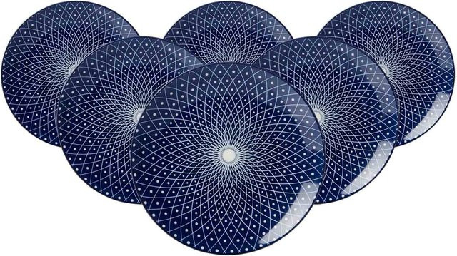 Ritzenhoff & Breker Dessertteller Royal Reiko Blue Geometric 6er Set Durchmesser: 21,5 cm - Bild 1