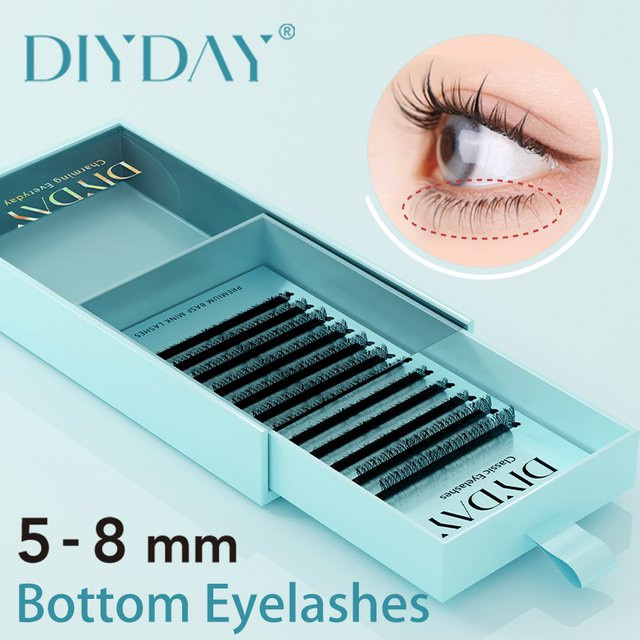 DIYDAY Untere Wimpernverlängerung B/C, 5 mm 6 mm 7 mm, BASF Pbt - Bild 1