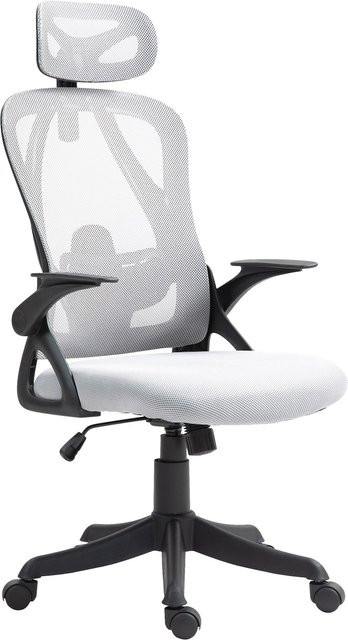 CLP Bürostuhl Taos Ergonomischer Schreibtischstuhl in Weiß mit Kopfstütze, Armlehnen und Höhenverstellung - Bild 1