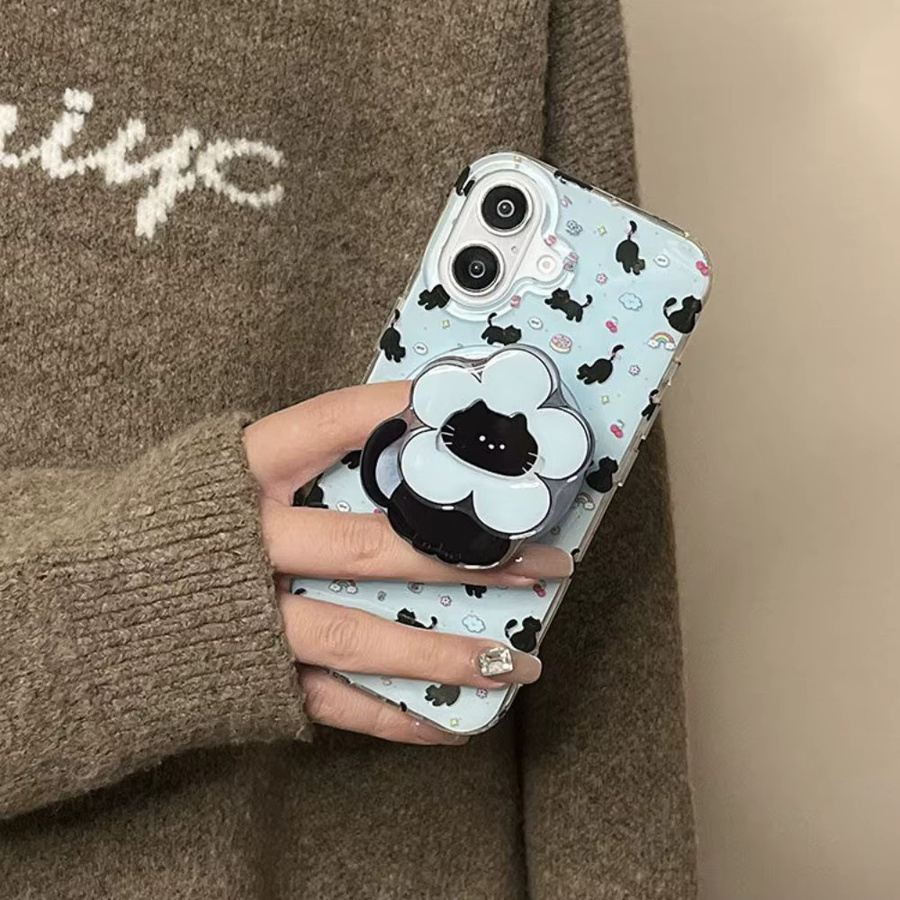 DIXSG Magnetischer Griptok für iPhone 16 mit Koreanischem Cartoon Kätzchen Design und MagSafe Kompatibilität - Bild 3