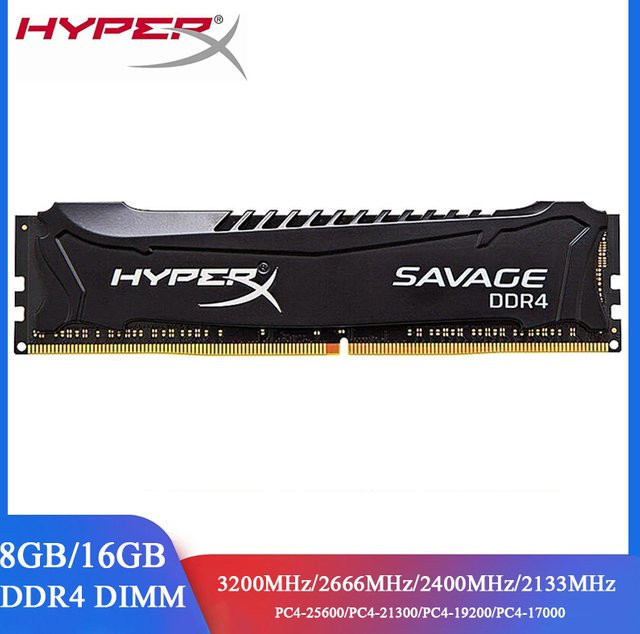 Kingston HyperX Savage DDR4 Gaming RAM Desktop DIMM-Speicher, 3200 MHz, Schwarz - Bild 1