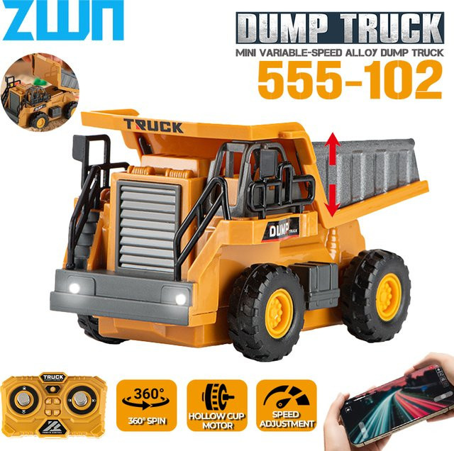 ZWN Mini-Muldenkipper, RC-Modellauto, 1:64, ferngesteuert - Bild 1