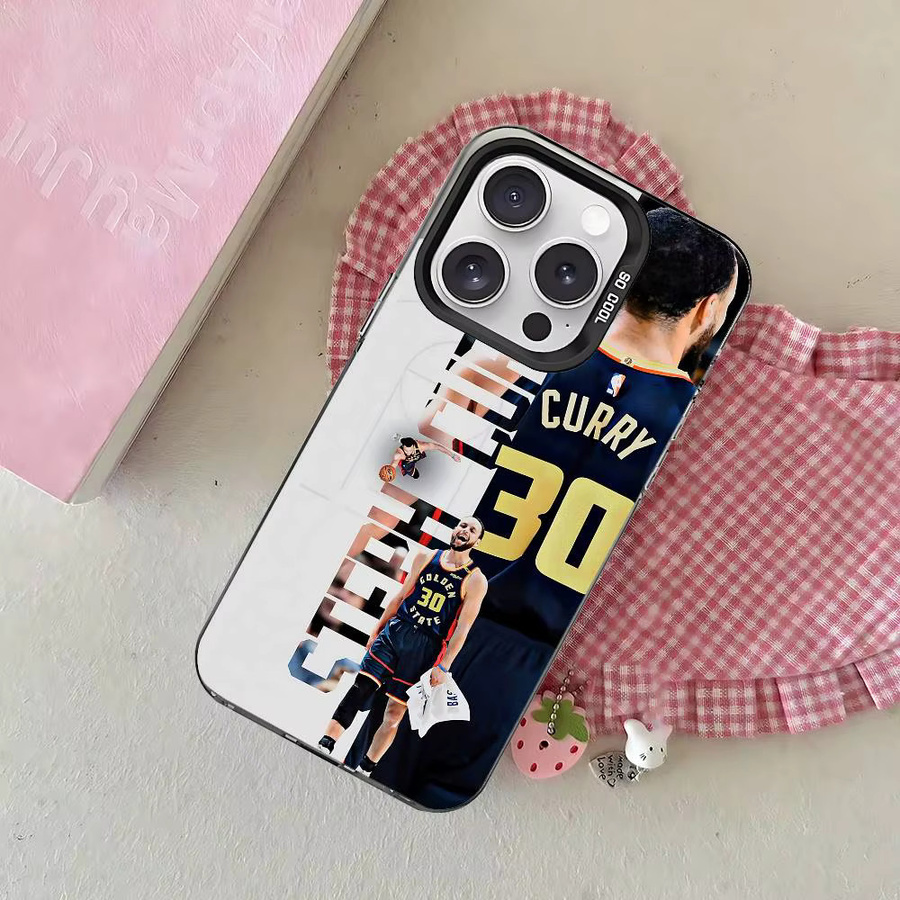 Player I-S-Stephen C-Curry Handyhülle für Apple iPhone 17 16 15 14 13 12 11 Pro Max Plus, stoßfeste Rückseite, Farbe Silber - Bild 2