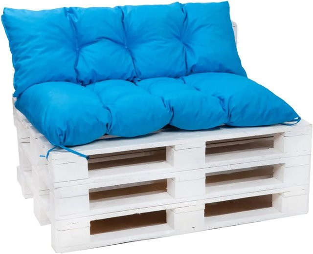 Setgarden Palettenkissen Set in Blau bestehend aus einem Sitzkissen und einem Rückenkissen B/T: 120 x 60 cm - Bild 1