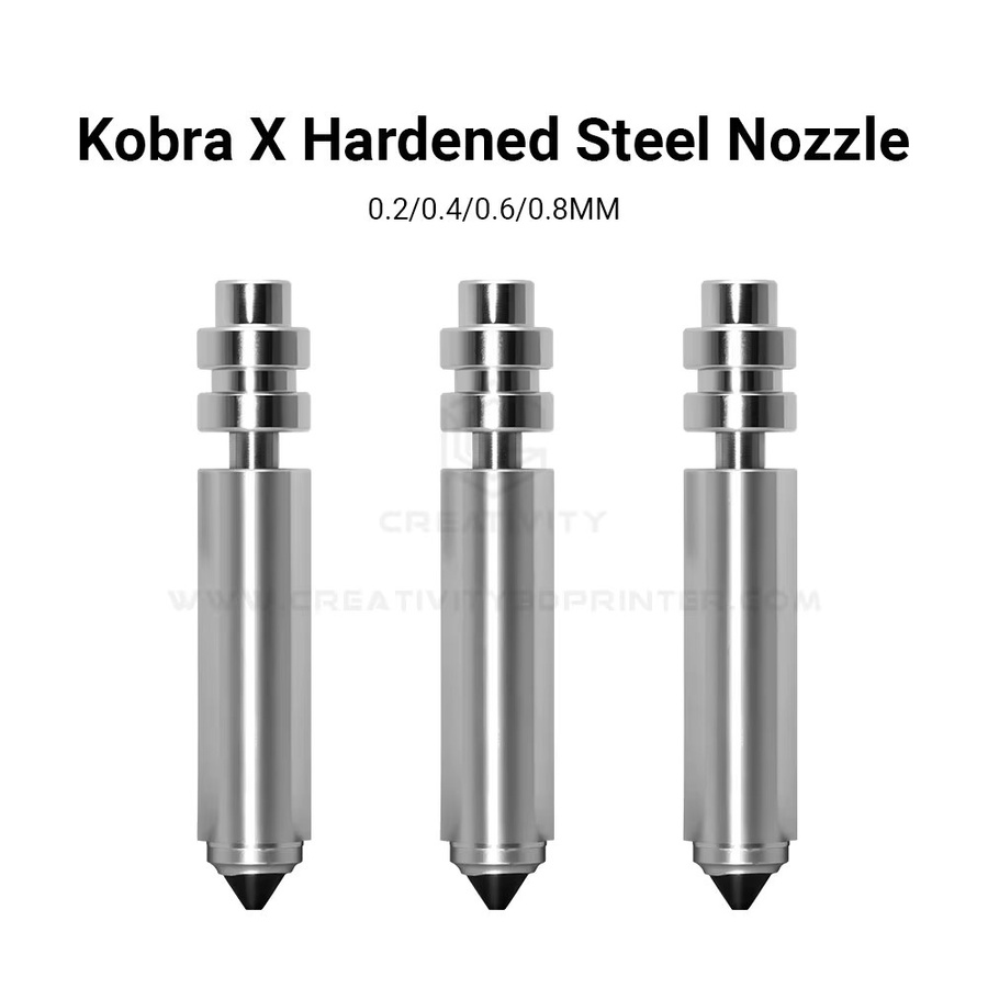Anycubic Bimetallisches Hartstahl-Düsen-Set in Silber für Anycubic Kobra X und KX Combo 3D-Drucker, Durchmesser: 0,2 mm, 0,4 mm, 0,6 mm und 0,8 mm - Bild 2