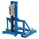Fassheber asecos als Stapleranbau aus Stahl pulverbeschichtet in Blau, Traglast 350 kg, für 1 Fass, B/T/H: 71,0 x 89,0 x 97,5 cm - Bild 1