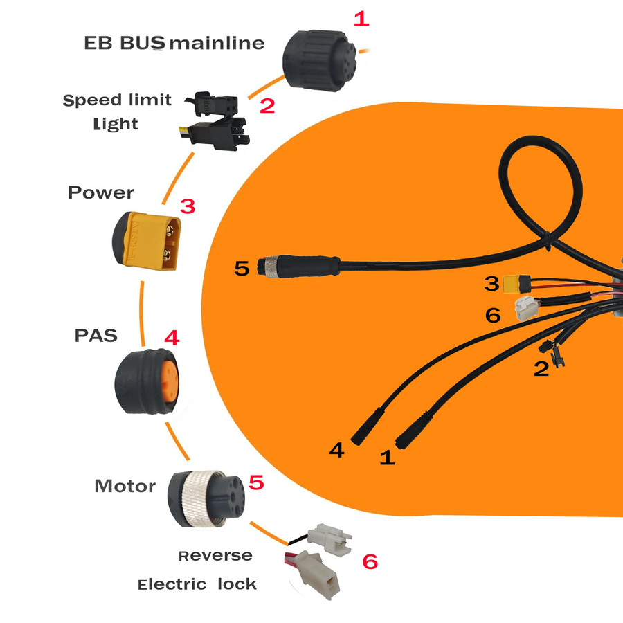 KT KUNTENG Wasserdichter Sinuswellen-Controller-Satz für Bafang G062 Nabenmotoren 48V 750W 1000W 36V/48V 25A 30A - Bild 2