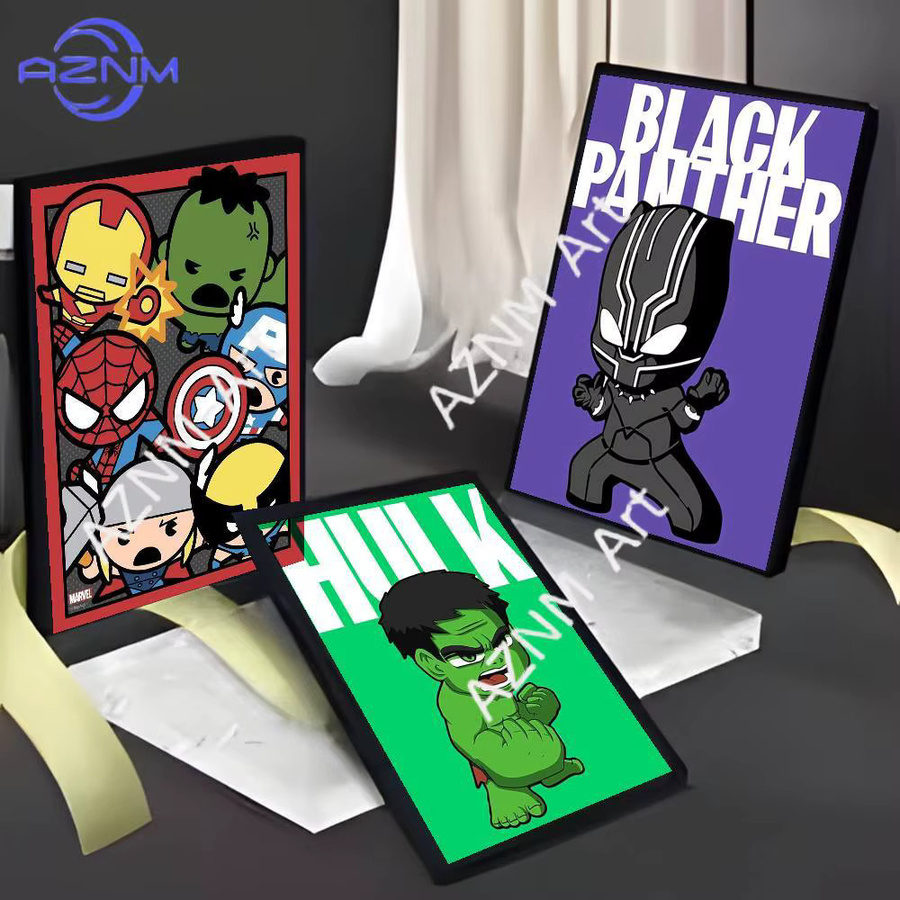 KAYOU Selbstklebendes Cartoon Superhelden Poster aus Papier, Mehrfarbig, Rechteckig - Bild 2