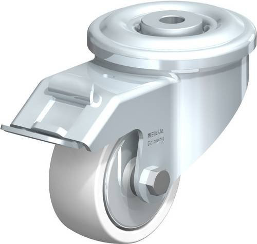 Blickle Lenkrolle LKR-SPO 75K-FI-FA mit Feststeller, Rad-Durchmesser: 75 mm, Tragfähigkeit: 300 kg, Farbe: Weiß - Bild 1