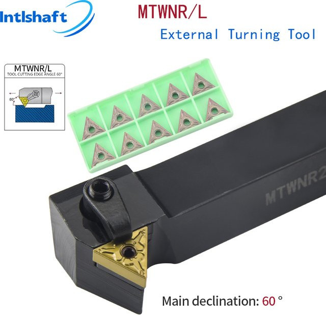 Intlshaft Externe Drehen Werkzeug Halter Set mit TNMG Hartmetall Einsätze für die Drehmaschine - Bild 1