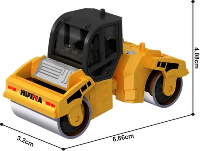 HUINA Bagger Bulldozer Muldenkipper Straßenwalze, Diecast Ingenieurfahrzeug, 1:80, ab 14 Jahre - Bild 1