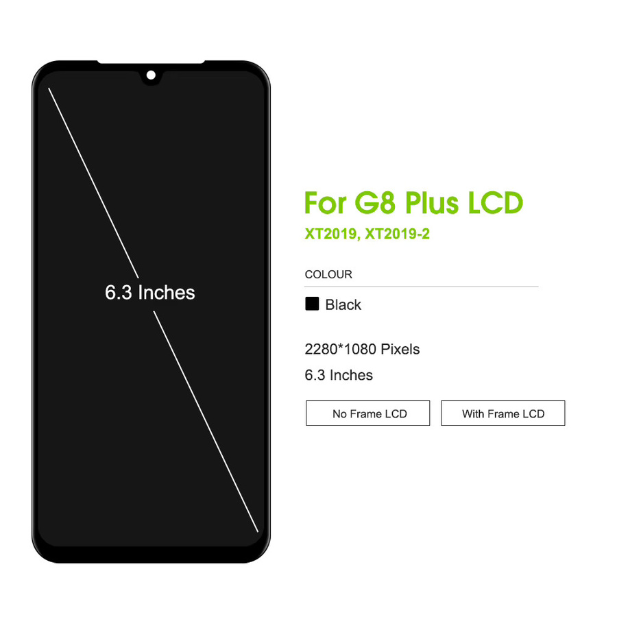 Motorola Moto G8 Plus LCD Display Touchscreen Digitizer Montage in Schwarz 6.3 Zoll - Bild 2
