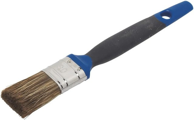 LUX-TOOLS Flachpinsel Soft Grip Lasur, Blau, Breite: 30 mm - Bild 1