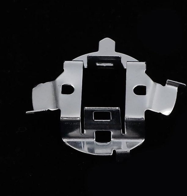 2er-Set H7 LED Auto Scheinwerfer Birnen Basis Adapter Halter Sockel in Grau und Silber - Bild 1