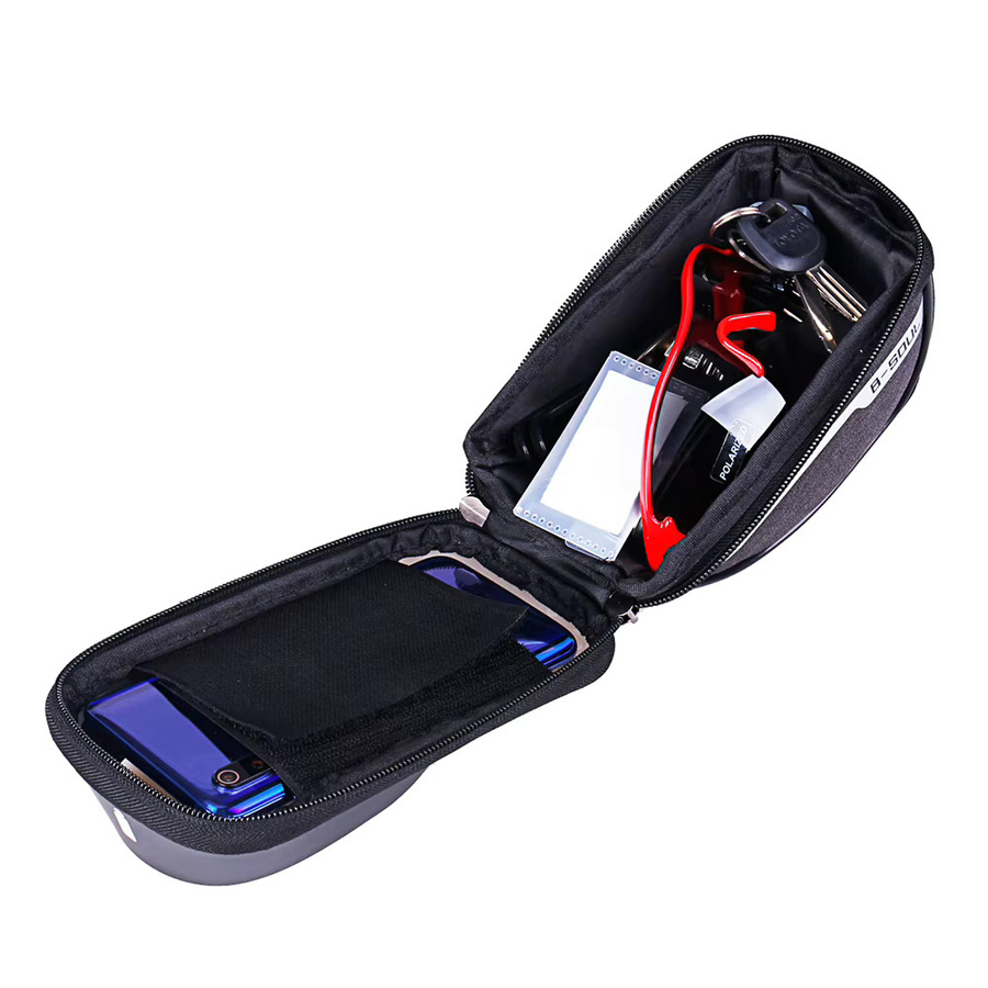 Wasserdichte Fahrrad Rahmentasche mit Touchscreen-Funktion für das Oberrohr, 1 l, in Schwarz oder Blau - Bild 5